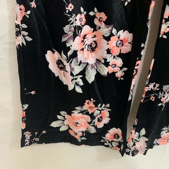 LAMiU Womens NWT Floral Drawstring Waist Wide Leg Pajama Bottom Size XL - Picture 3 of 4